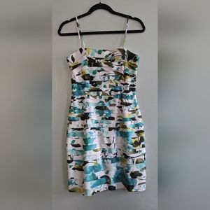 Connected Apparel Floral Tiered Dress